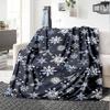 Winter Snowflakes Home Customize Your Name Blankets Soft Cozy Lightweight Versatile For All Seasons Perfect For Picnics Sofa Office Bed Living Room