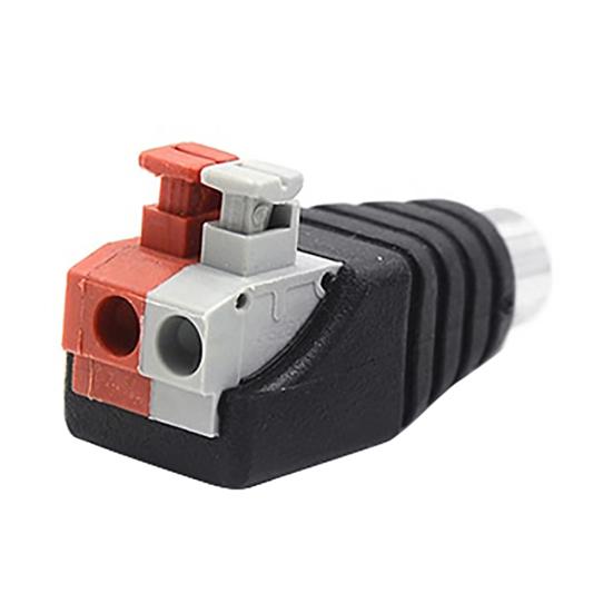 1 Pair Universal Cable to Audio Speaker Wire Male RCA Jack Connector Adapter