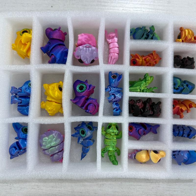 3D Printed Animals Toys, Mini Figures Cool Stuff Desk Pet, Christmas Advent Calendar For Kids, Birthday Gift For Boys And Girls, Party Favors