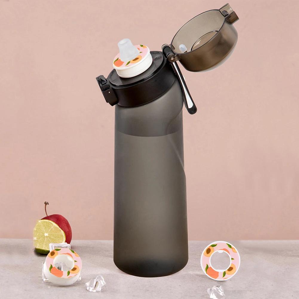 Botella de Agua con Sabor 650ml Deportiva Alr Up Botella para Beber 8 Cápsulas de Aroma de Frutas Vaso de Agua para Camping al Aire Libre Fitness Moda