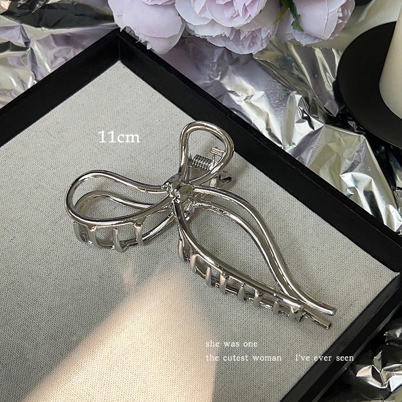 2024 Silver Shark Clip for Women - Large Metal Grip Hair Accessory