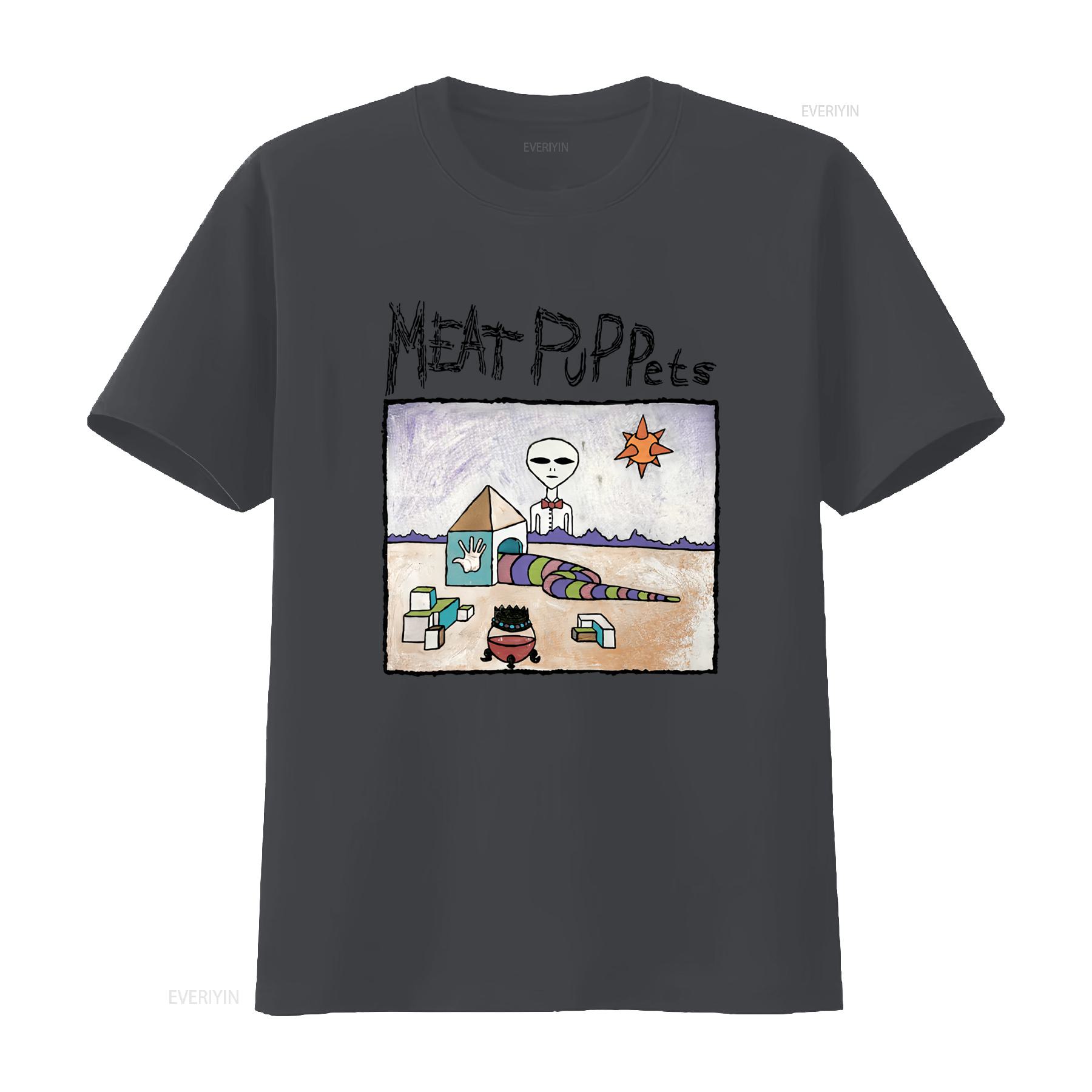 

MEAT PUPPETS Alien Pyramid Snake Print Cotton White Mens T Shirt All Sizes S to 2345XL BE1362 vintage Washed Breathable Soft 4XL