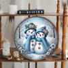 Snowman Metal Wall Art Aluminum Home Decor for Indoor Hanging Halloween Christmas Gift
