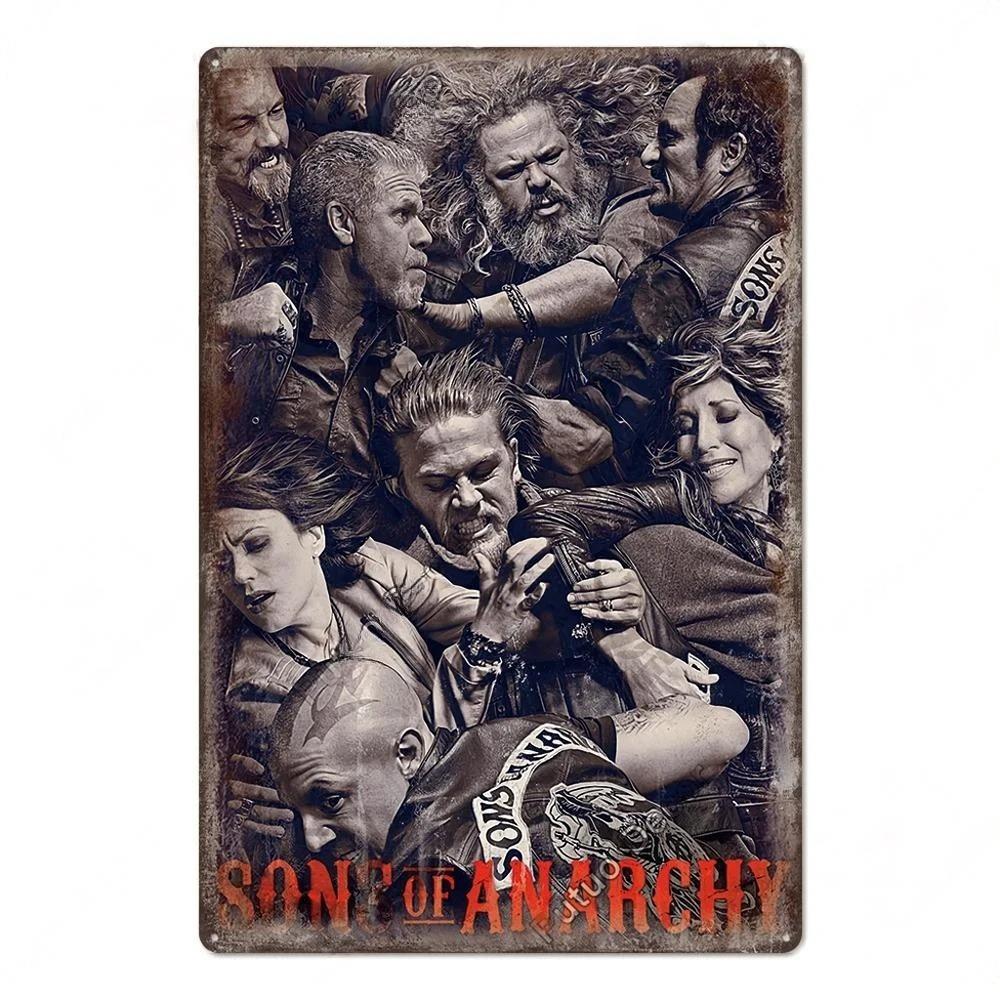 Vintage TV Movie Metal tin Signs decor Metal Plaque Posters Tin Sign Wall Decoration for Cinema Man Cave Bedroom Wall Home Decor