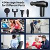 Portable Fascia Gun Vibration Massage Gun with 4 Massage Heads For Body Neck Back Deep Muscle Relaxation Sports Fitness Slimming