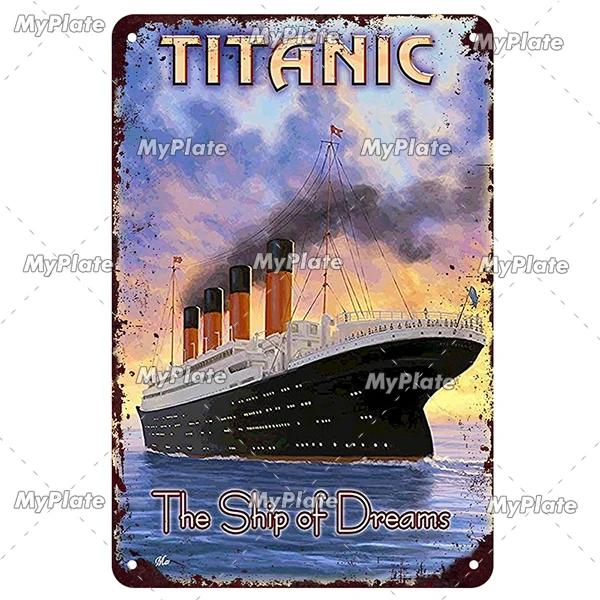 [MaPalte] Vintage Klassischer Film Titanic Metallschild Blechschild Café Dekoration Plakette Heim Wanddeko Barschild Heimdeko Poster