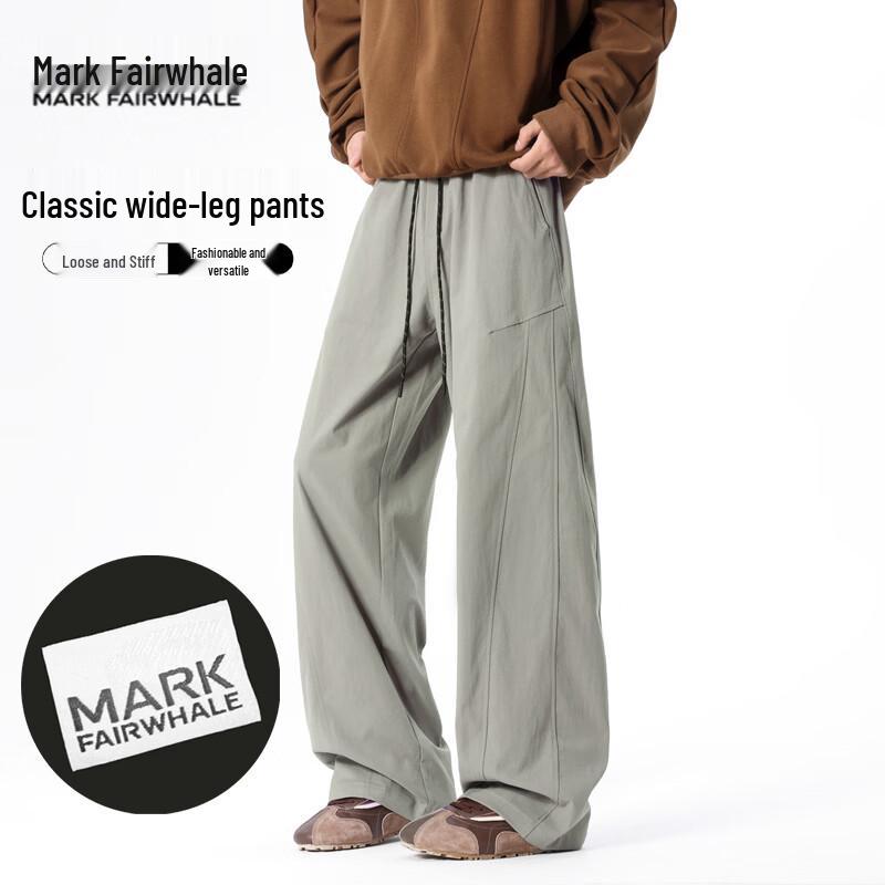 MARK FAIRWHALE Men s Loose Fit Wide-Leg Casual Pants 2XL