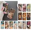 Phone Case For iPhone 17 Pro Max Air 16 15 14 13 Pro Max 15 16 Pro 15Plus Flower Cat Silicone Cover