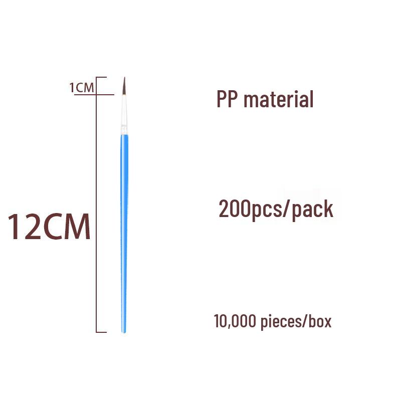 12.5CM Fine Point Paintbrush - Black Nylon Bristles for Watercolor & Acrylic.
