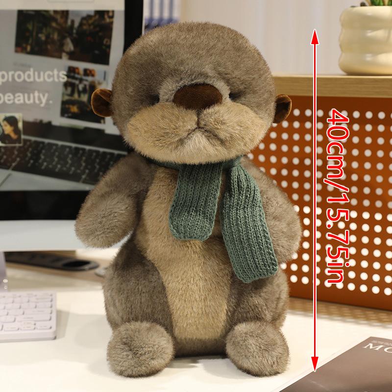 Kawaii Simulation Otter Plush Toy Cute Soft Stuffed Animal Doll Cartoon Plushies Toys Home Decoration For Adults Kid Gifts