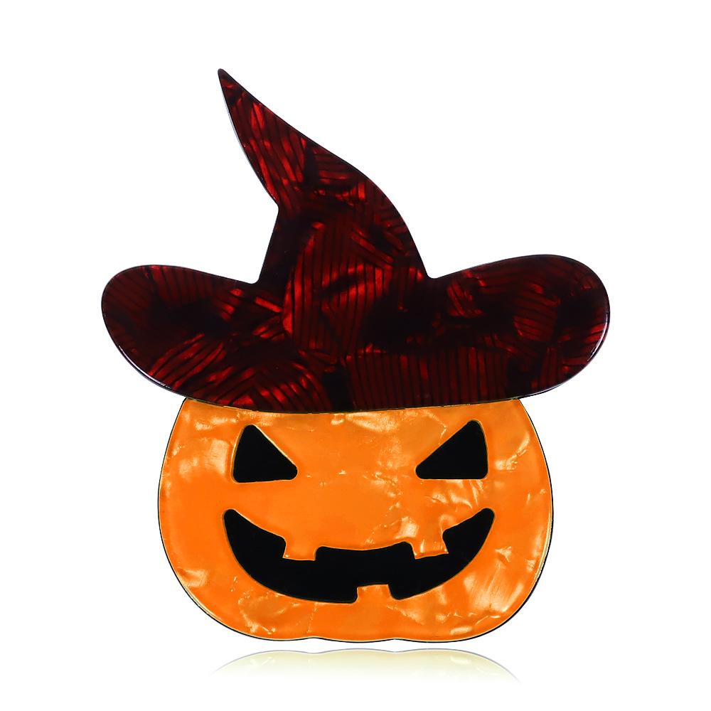 

Handmade Acrylic Pumpkin Head Brooch - Halloween Animal Pin for European & American Fashion Bags & Clothing белый