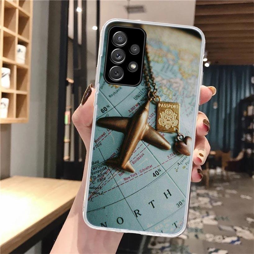 World Map Travel Plans Soft Phone Case For Samsung Galaxy A16 A26 A36 A56 A15 A14 A13 A55 A54 A53 A35 A34 A33 A25 A24 A23 A05S A