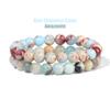 2Pcs/Set Bracelets For Women Natural Stone Bracelet Set Agates 8mm Beads Bangle Turquois Crystal Bracelet Me… More