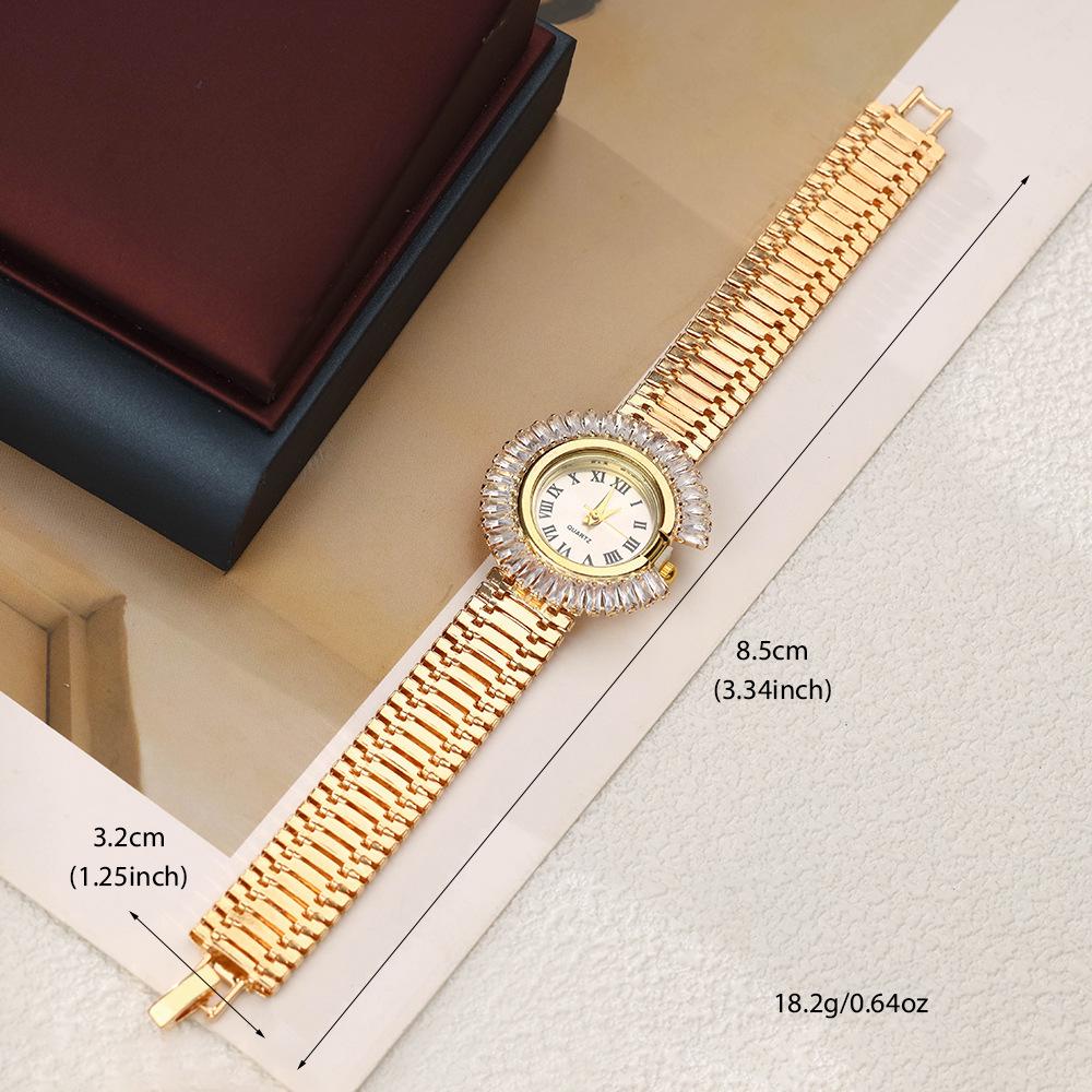 Orologio al Quarzo Placcato Oro Stile Coreano: Elegante Classico da Donna con Sensazione di Alta Gamma