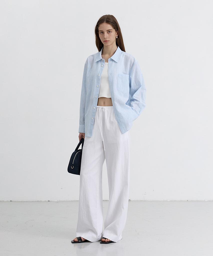 Deonseuteu Linen Banding Pants_Udpa5B221_White