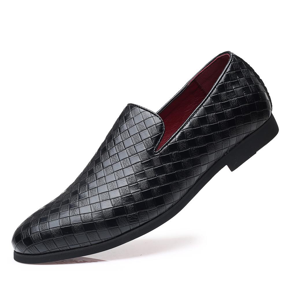 Men's Formal Leather Shoes Brown Pointed Toe Male Oxfords Business Man Dress Shoes Loafers Gentleman Wedding Party Dress Shoes