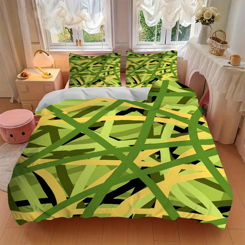 3pcs Abstract Pattern Bedding Set, Breathable and Soft, Suitable for All Seasons, Ideal for Home Use, Suitable for Bedroom Decor 21111