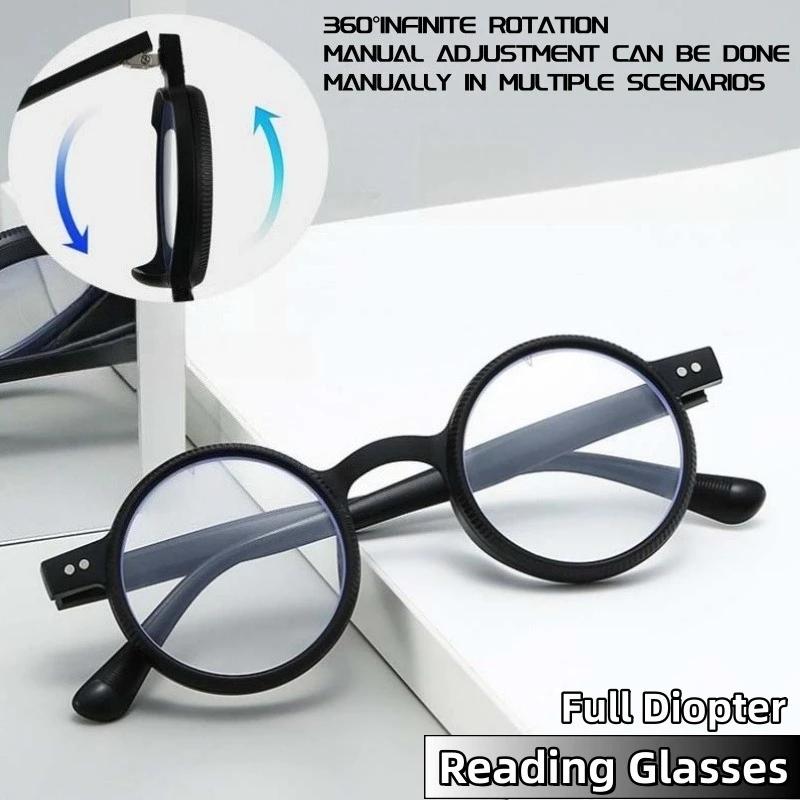 360°rotating Adjustable Anti-blue Light Glasses New Progressive Multifocal Presbyopia Glasses Neutral Farsightedness Glasses+4.0