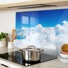Multifunctional Kitchen Decorative Board Tempered Glass Clouds 80x52 cm