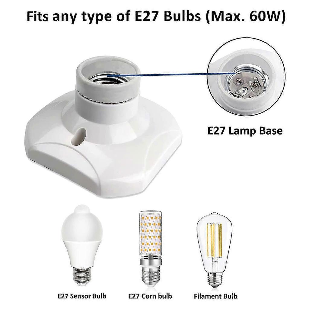 Set of 6 E27 Ceiling Sockets to Screw AC 220-240V, Socket Holder for LED Bulb, Ceiling Base Base E27 Socket