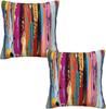 1pc Multicolored Rainbow Abstract Throw Pillow Covers 10x10 Inches Set of 1, Decorat