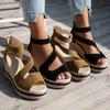 Women Fish Mouth Platform Sandals Open Toe Casual Zipper Sandals Lightweight Non Slip Wedges Designer Shoes Zapatos De Mujer
