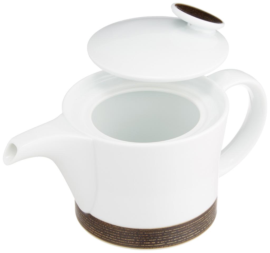 Hakusan Porcelain Hemp Thread Pot Sepia Ama-623885