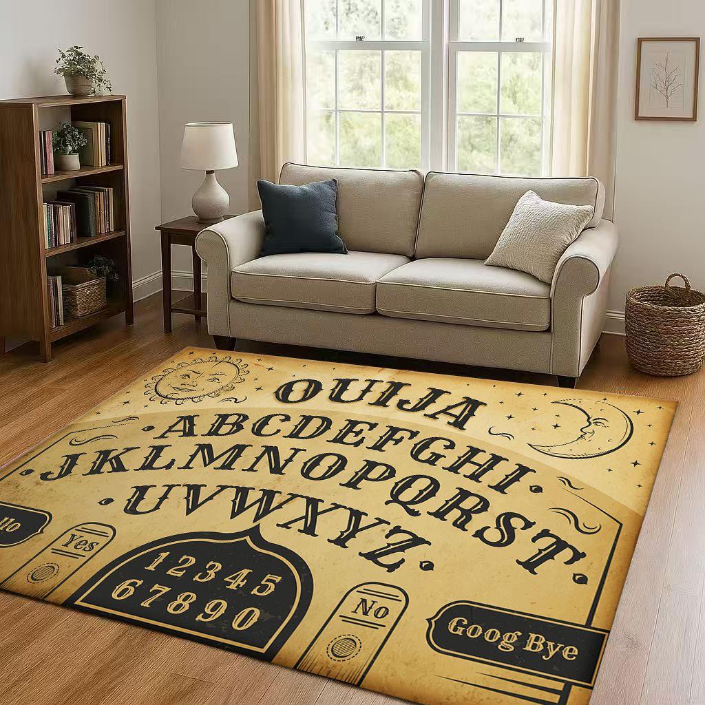 Retro Witch Spirit Ouija Board Art Living Room Non Slip Area Rug Carpet for Bedroom Kids Playroom Sofa,Home Decor Doormat