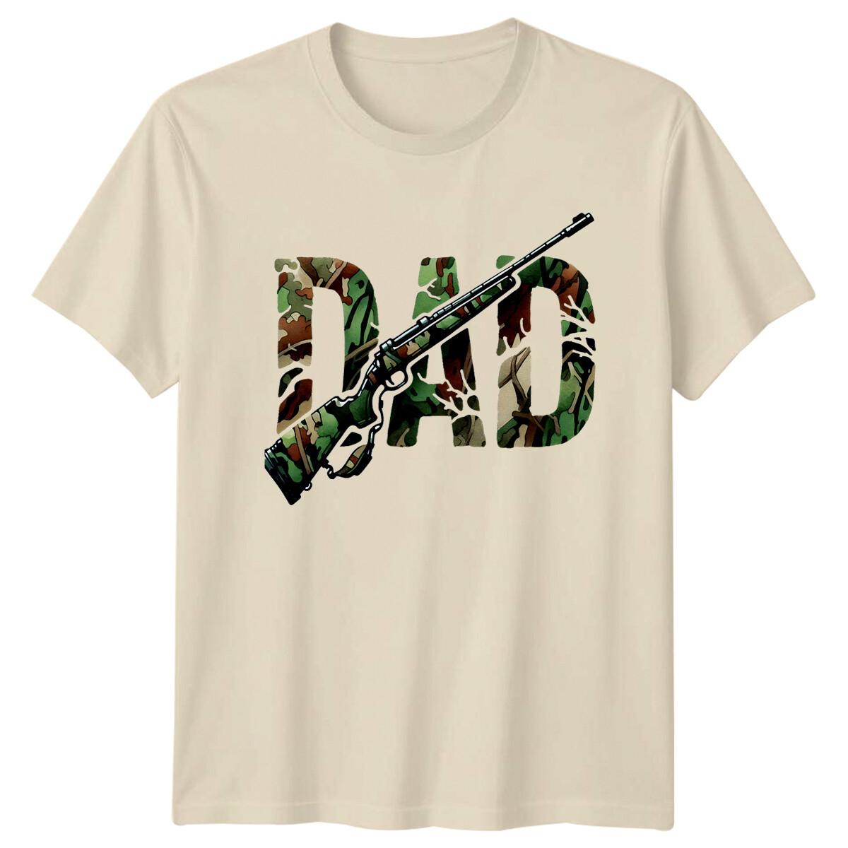 Dad Camo Hunting Rifle T-Shirt, Father s Day Gift For Hunter XXL