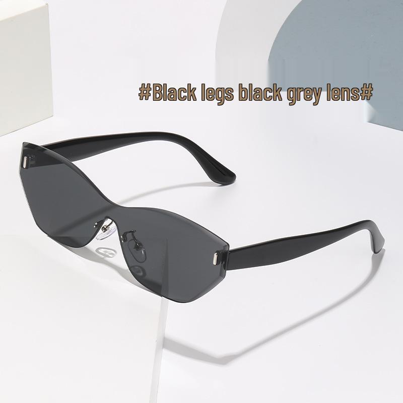 Fashionable Irregular Frameless Cut-Edge UV Protection Sunglasses Sunglasses