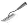 5/6/7/8 Teeth Iron Gardening Hoe Weeding Rake Farm Tool Grasping Raking Loosening Soil Nail Rake Tool Artifact Harrow Farm Tool