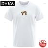 Sloth Resting On Tummy Printing  Tshirts Crewneck Soft Cotton Loose Unisex Tshirts Comfortable Tshirts Oversized Casual Tshirt