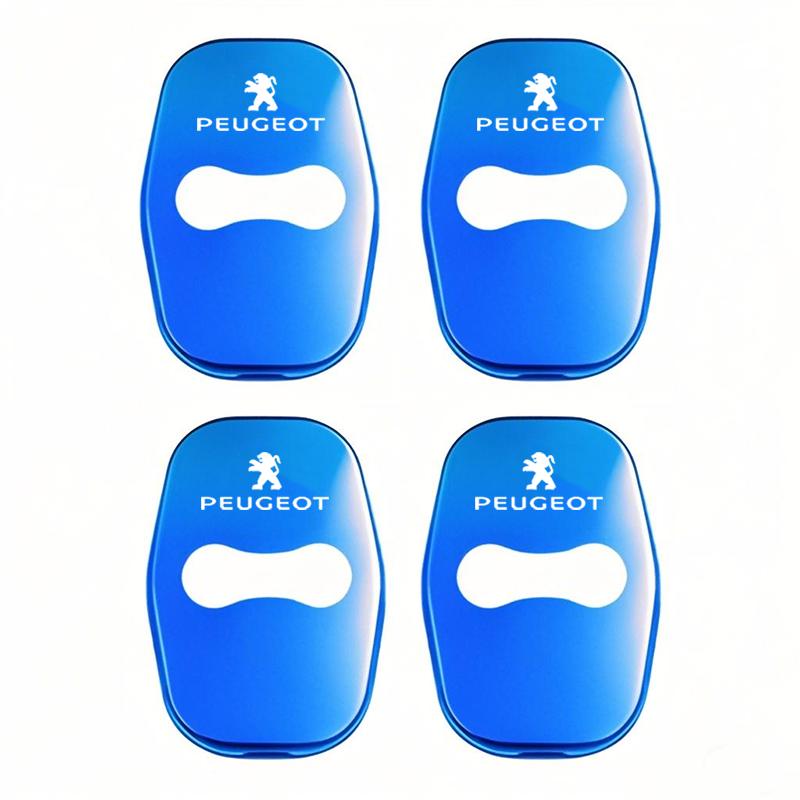 2026 Horká nálepka na auto 4ks Ochranné kryty přezek zámku dveří auta Kryt ze slitiny zinku Pro Peugeot 408 4008 308 3008 Rifter 5008 508