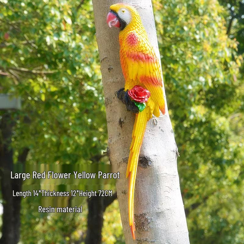 Creative Resin Macaw Cockatoo Small Bird Wall Hanging Ornament