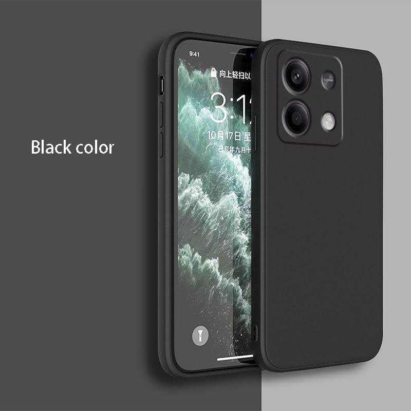 Square Liquid Silicone Phone Case For Xiaomi Pocophone POCO X6 X5 X7 M6 M7 Pro C61 C55 C65 C75 Matte Silicone Cover Fundas