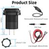 USB C Car Charger Socket 12V/24V Dual USB Socket PD3.0 and QC3.0 Car USB Port with LED Voltmeter and On/Off Switch