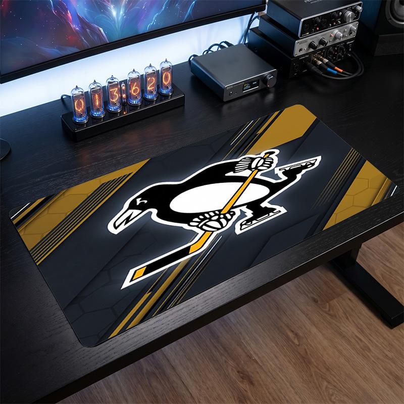 Pittsburgh Penguins Pattern Mousepad Anti?Slip Rubber Desk Pad For Gaming Working Desktop Decoration
