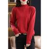 Women's High Neck Loose Pullover: Pure Wool & Cashmere Knit Sweater, Autumn/Winter Base Layer