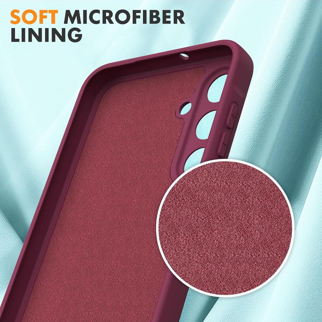 Módní jednobarevný nárazuvzdorný ochranný kryt na telefon z tekutého silikonu Pro Samsung Galaxy A17/A56/A55/A52S/A54/A33/A34/A32/A16A