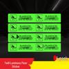Glow-in-the-Dark Anti-Slip Safety Warning Decal for Slippery Floors
