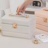 Leather Jewelry Case With Auto Open Designs Multiple Layer Compartments For Necklace Earring Rings Storage