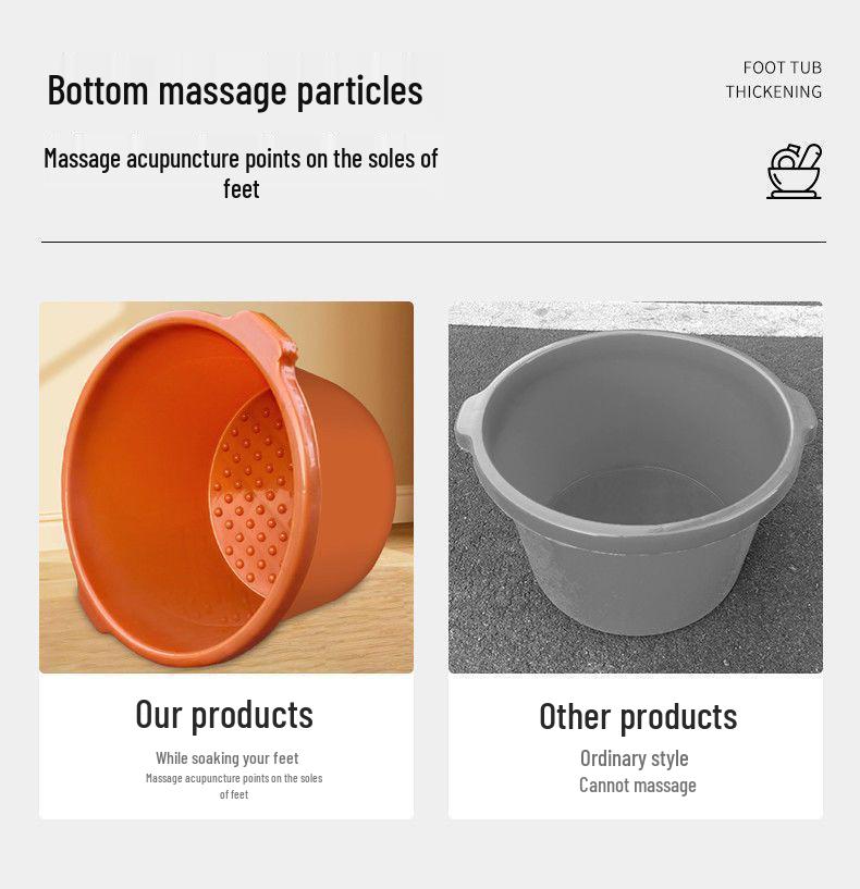 Deep Plastic Foot Bath Tub for Home Massage and Spa, Special for Lower Legs and Foot Washing