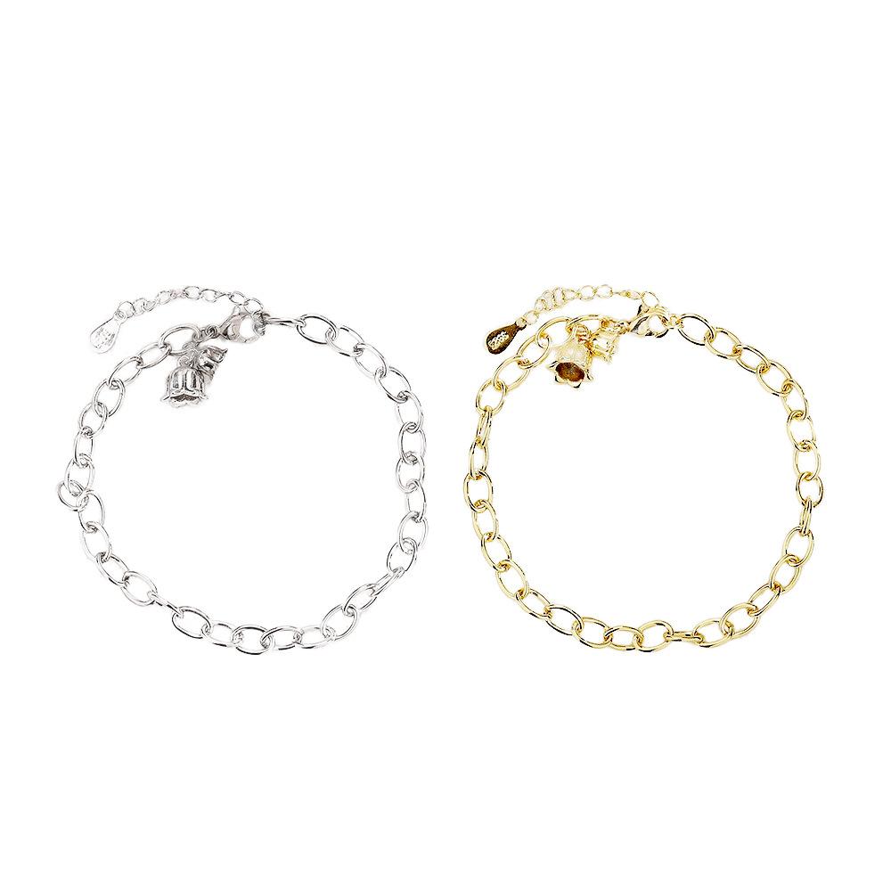 Sterling silver S925 silver bracelet for your girlfriend, fashionable design flower bracelet, retro lily of the valley flower bracelet