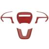 4x Steering Wheel Frame Trim Cover For Dodge Challenger Charger 2015+ Red Carbon