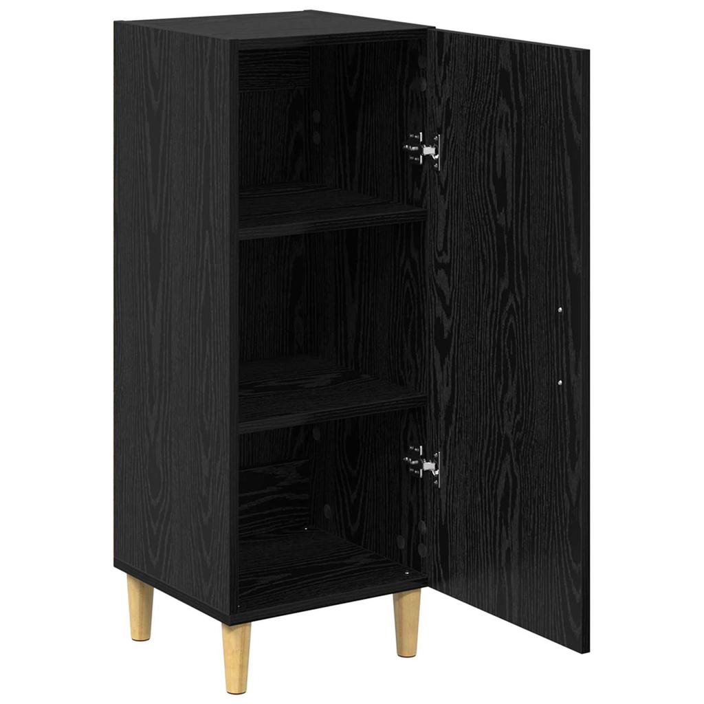 Sideboard Black Oak Effect 34.5 X 34 X 90 Cm Engineered Wood