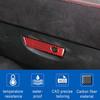 For Dodge Challenger 2008-14 Red Carbon Fiber Glove Box Handle Panel Cover Trim