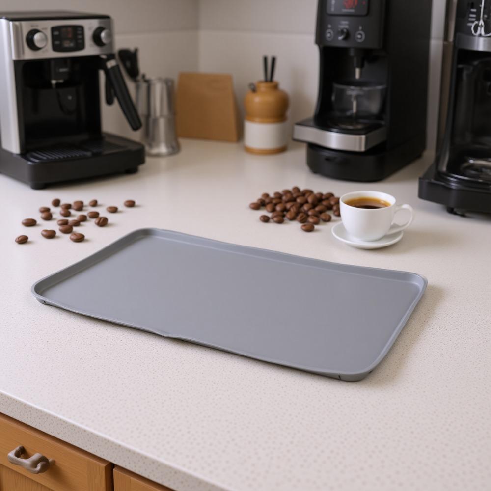 Anti-Vibration Coffee Machine Mat Raised Edge Coffee Bar Mat Under Coffee Maker Mat Kitchen Use