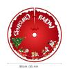 Christmas Tree Skirt Creative Exquisite Soft Red Tree Skirt Cartoon Pattern Christmas Tree Dress Christmas Decorations