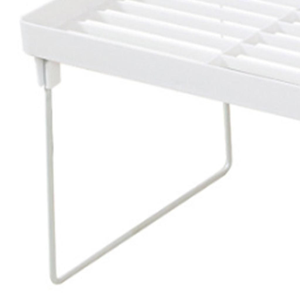Kitchen Stacking Shelf Plastic and Metal Multifunctional Stackable Kitchen Counter Shelf  