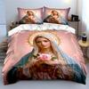 Holy Virgin Mary Bedding Set Bedding Duvet Cover Set Duvet Cover Pillowcases (1 * Duvet Cover 2 * Pillowcases, without duvet insert)